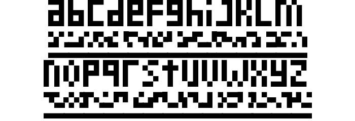 megapixel Font LOWERCASE