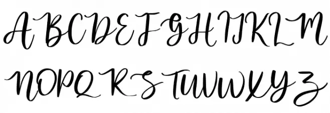 melanies Regular Schriftart Groß