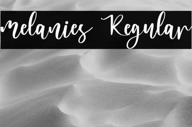 melanies Regular Font examples