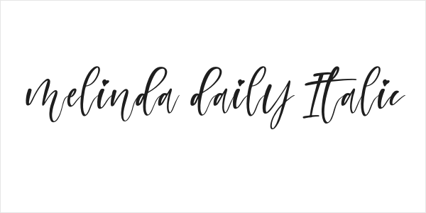 melinda daily Italic Logo