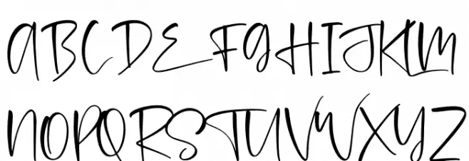 melinda daily Font UPPERCASE