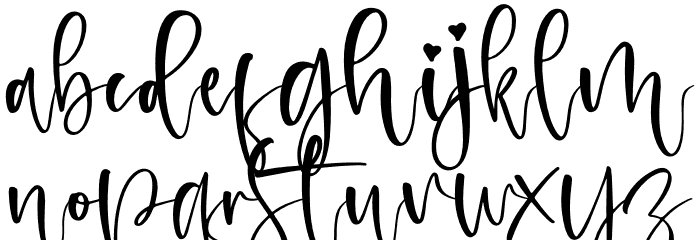 melinda daily Font LOWERCASE
