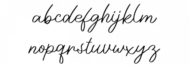 melisa Schriftart Kleinbuchstaben