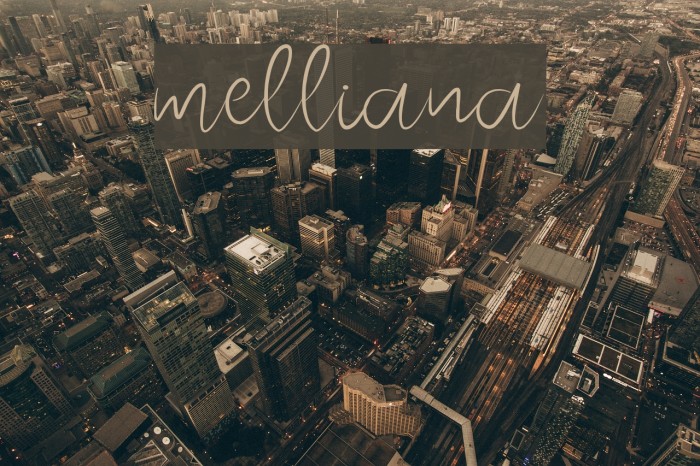 melliana Font examples