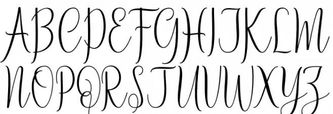 melliste Font UPPERCASE