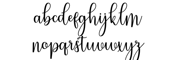 melliste Font LOWERCASE