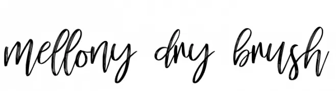mellony dry brush  Free Fonts Download