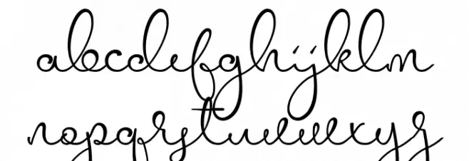 melodie Schriftart Kleinbuchstaben