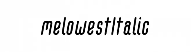 melowest Italic  les polices de caractères gratuit tlcharger