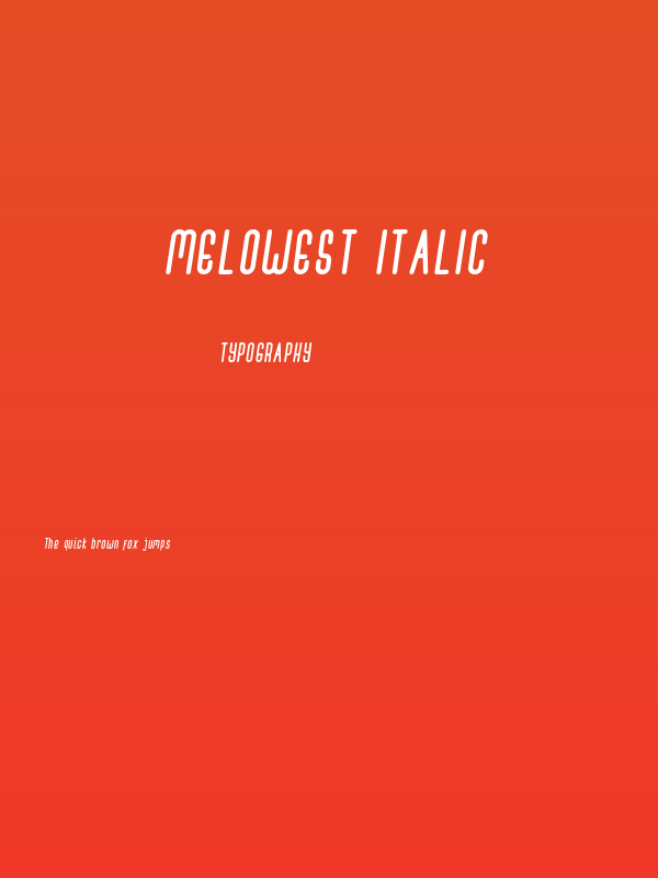 melowest Italic Poster