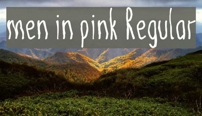 men in pink Regular Example 1