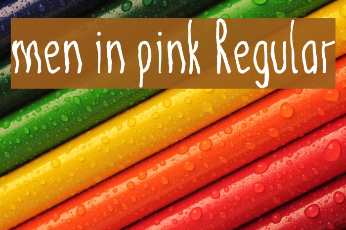men in pink Regular Example 3