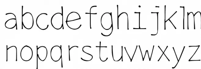 menlotus Font Litere mici