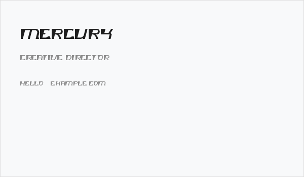 mercury Business Card
