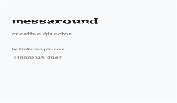 messaround Business Card
