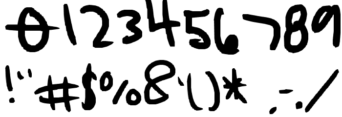 messy Font OTHER CHARS