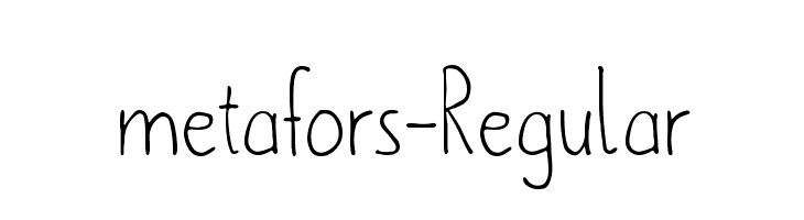 metafors-Regular Fonte
