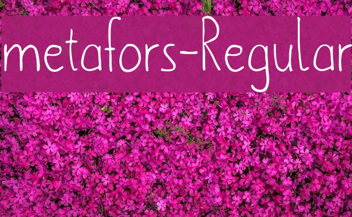 metafors-Regular Font examples