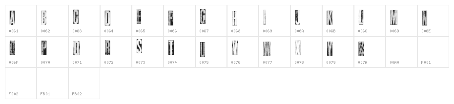 metalblocktango Character Map