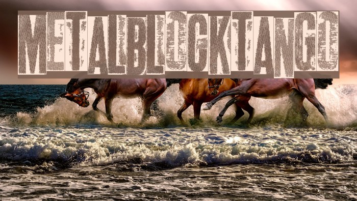 metalblocktango Font examples