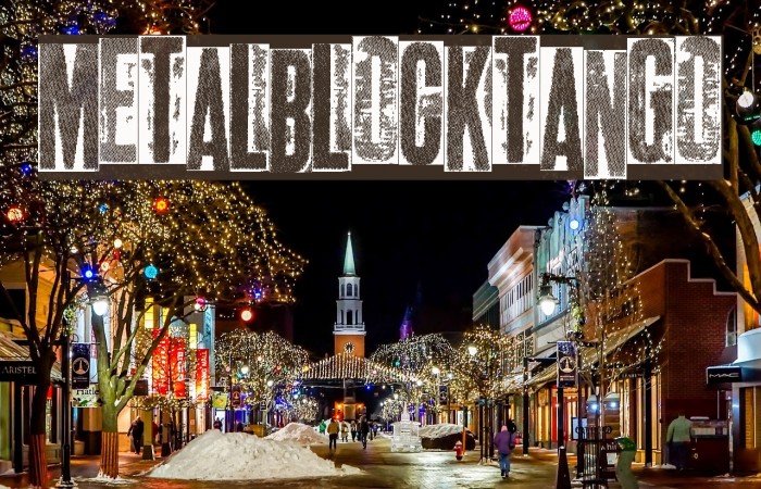 metalblocktango Font examples