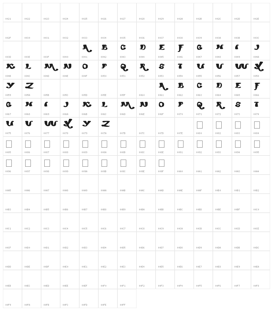 mexicano chili sauce Character Map