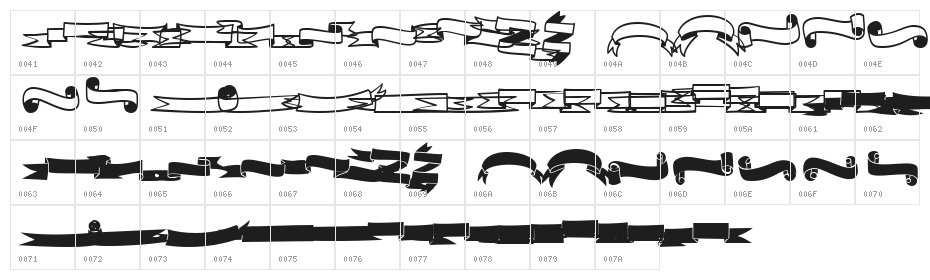 MF 26 Banners Character Map