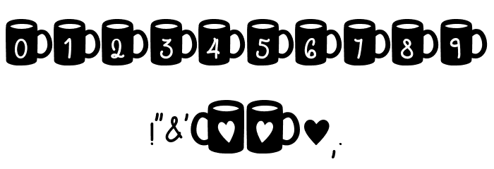 MF Coffee Mugs 2 Font OTHER CHARS