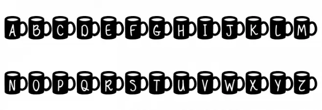 MF Coffee Mugs 2 Polices MAJUSCULES