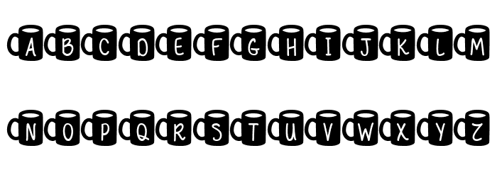 MF Coffee Mugs 2 Font LOWERCASE