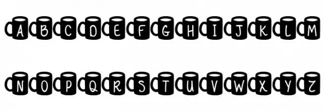 MF Coffee Mugs 2 Polices MINUSCULES