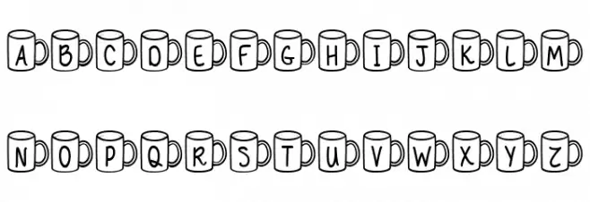 MF Coffee Mugs Polices MAJUSCULES