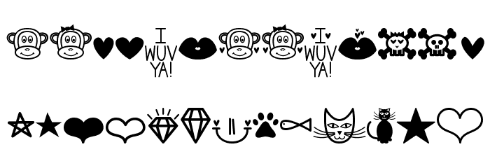 MF Dings 2 Font LOWERCASE