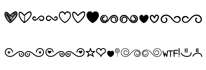MF Dings 3 Font LOWERCASE