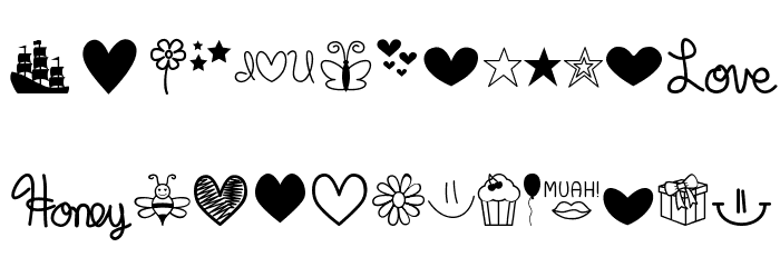 MF Dings Font LOWERCASE