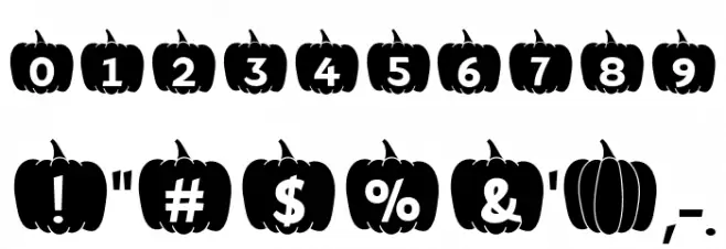 MF Fall Pumpkins Font OTHER CHARS
