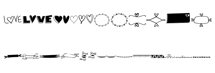 MF Heart Stuff Font OTHER CHARS