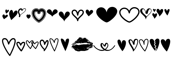 MF Love Dings 2 Regular Font LOWERCASE