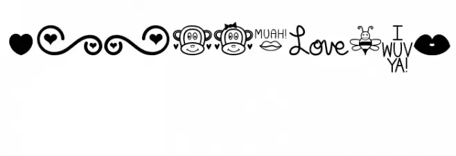 MF Love Dings Font OTHER CHARS