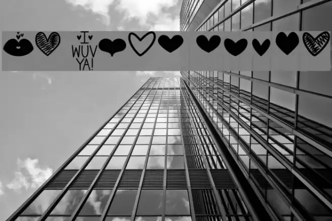 MF Love Dings Font examples