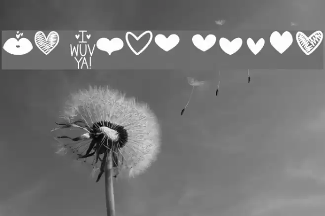 MF Love Dings Font examples