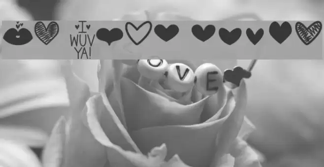 MF Love Dings Font examples