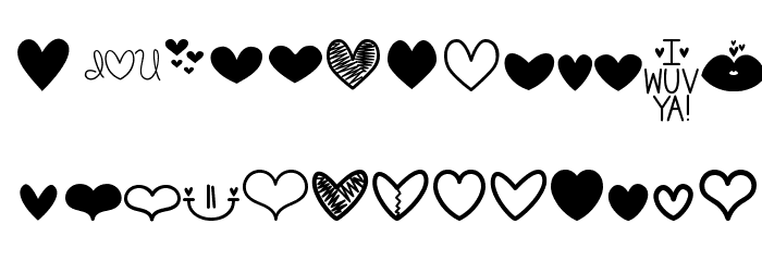 MF Love Dings Font LOWERCASE
