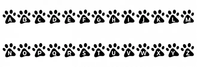 MF Paw Prints Шрифта ВЕРХНИЙ