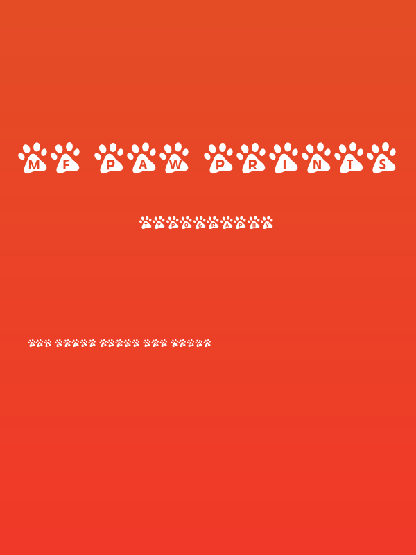 MF Paw Prints Poster