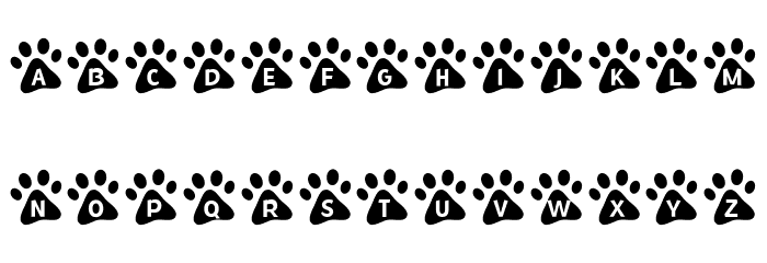 MF Paw Prints Font LOWERCASE