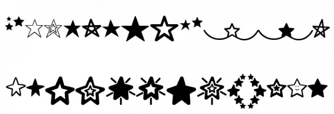 MF Star Dings Regular Polices AUTRES CHARS