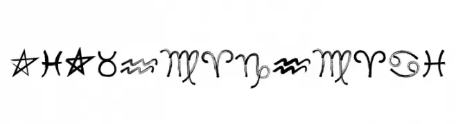 MF Zodiac Dings  Frei Schriftart Herunterladen
