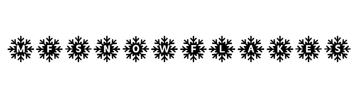 MFSnowflakes  フリーフォントのダウンロード