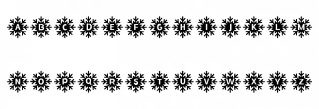 MFSnowflakes फ़ॉन्ट अपरकेस